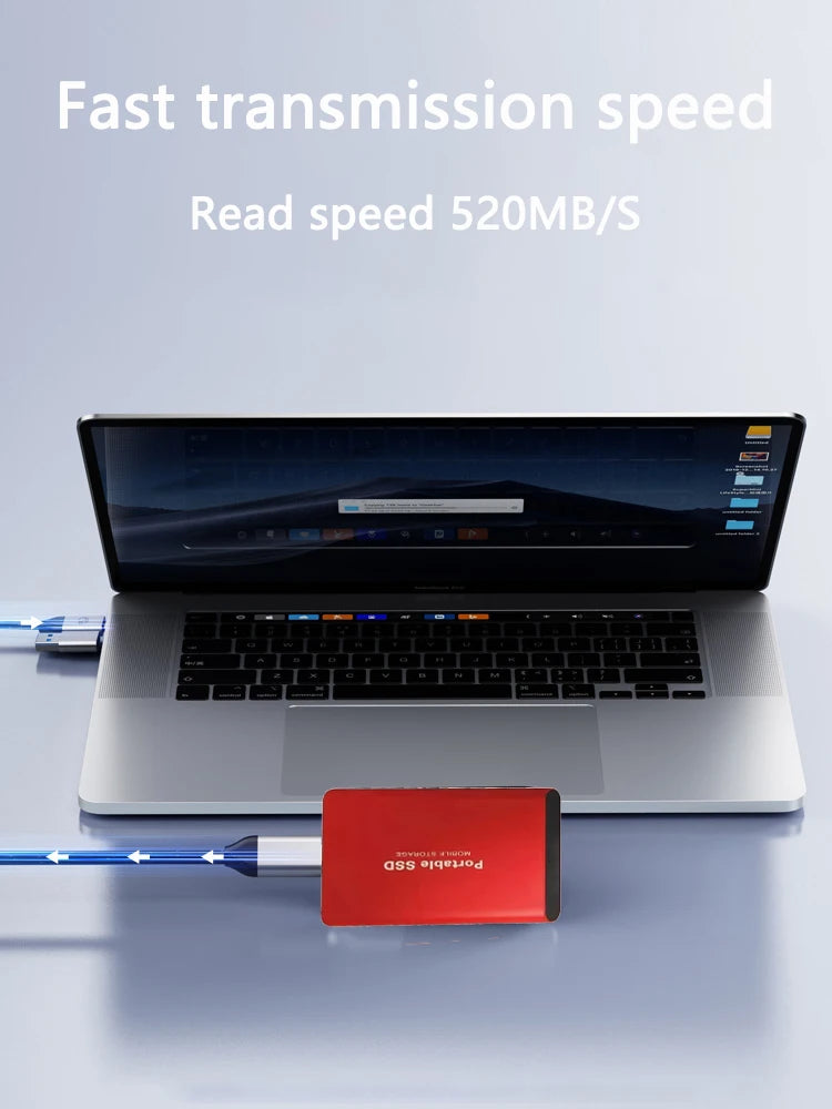 Anti-Shock Design SSD 2TB 4TBNew Portable External Hard Drive 16TB Mass Capacity Solid State Disk USB3.2 TYPE-C for Laptop PC