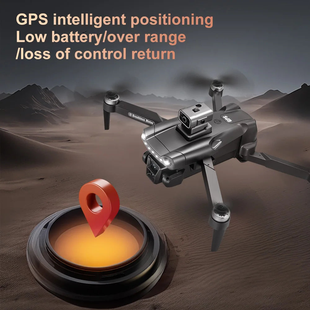 Lenovo V198MAX GPS Drone 8K Professional Camera Aerial FPV Brush Laser Obstacle with Large Screen Remote Control Folding Dron