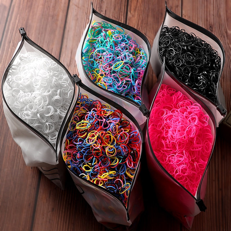 Bird Bag Rubber Hair Loom Bands- 1000/2000pcs