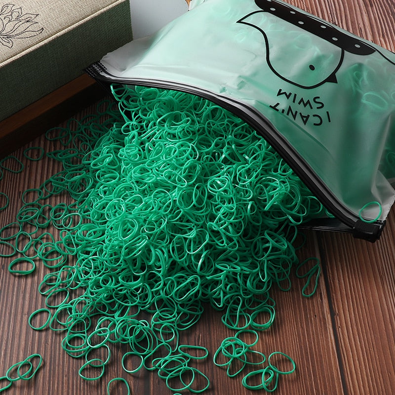 Bird Bag Rubber Hair Loom Bands- 1000/2000pcs