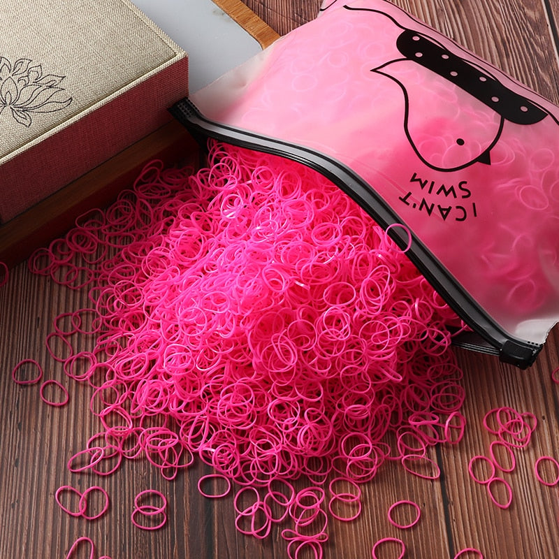 Bird Bag Rubber Hair Loom Bands- 1000/2000pcs