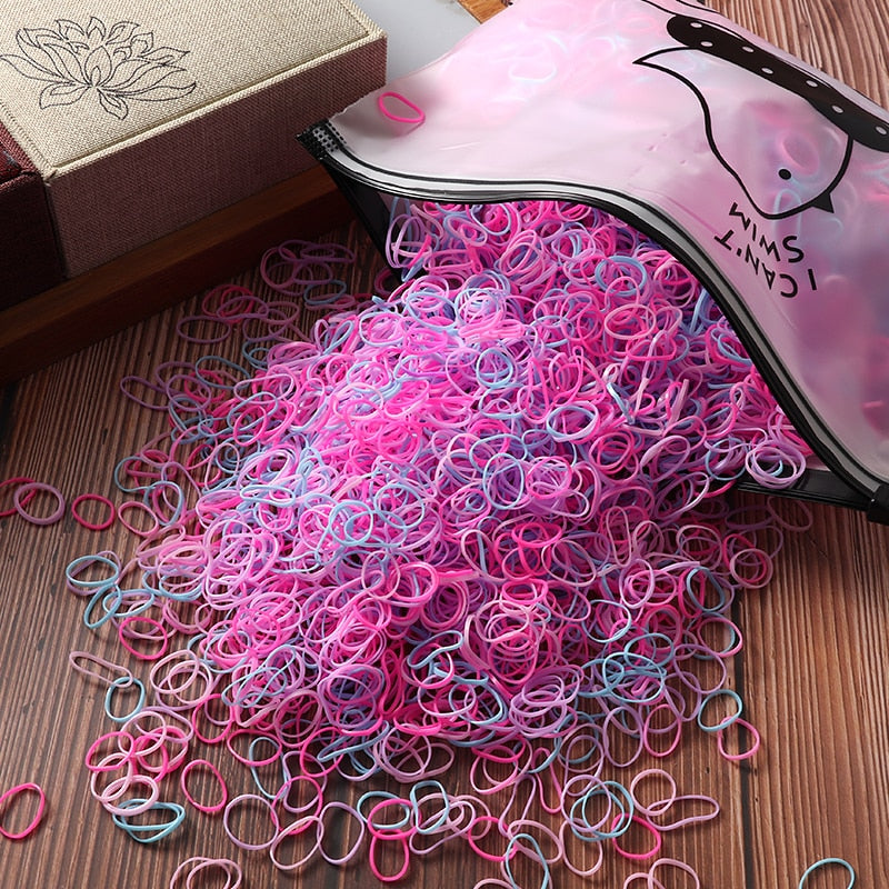 Bird Bag Rubber Hair Loom Bands- 1000/2000pcs